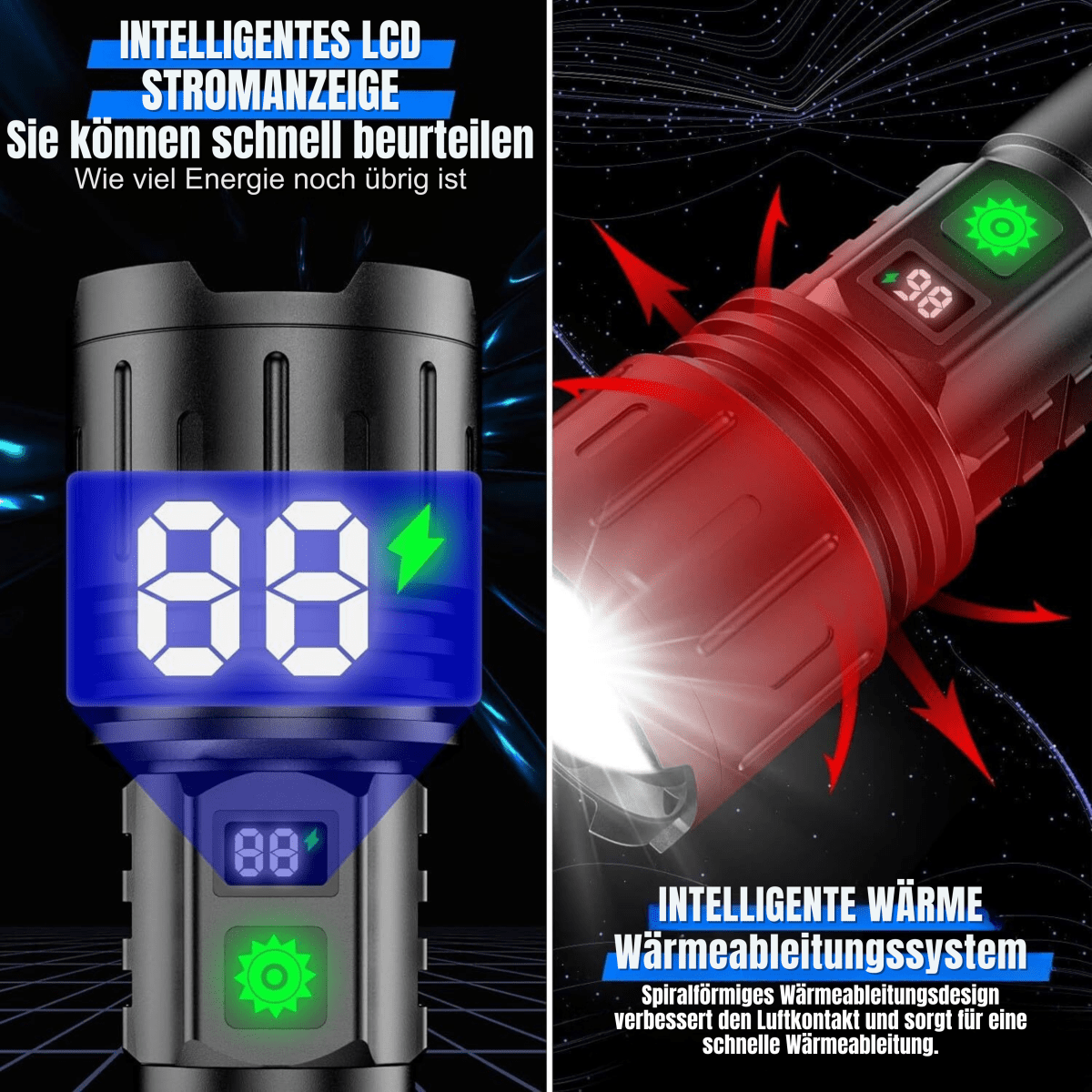 Rechargeable Torches, LED Torch with Power Bank, Powerful Torch for Camping, LED Flashlight for Everyday Use_04