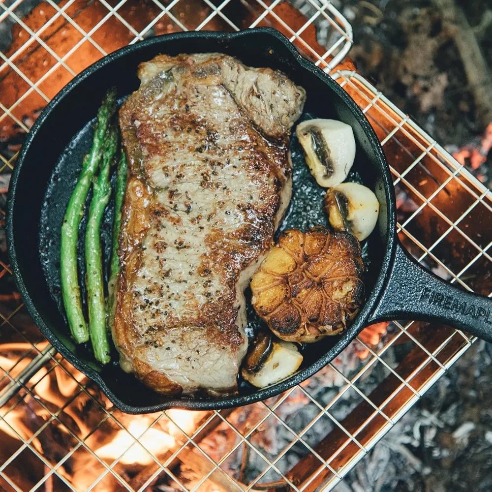 Cast Iron Pan, Cast Iron Skillet for Oven and Campfire, Induction Pan for Searing Steak, Heavy Duty Frying Pan_01