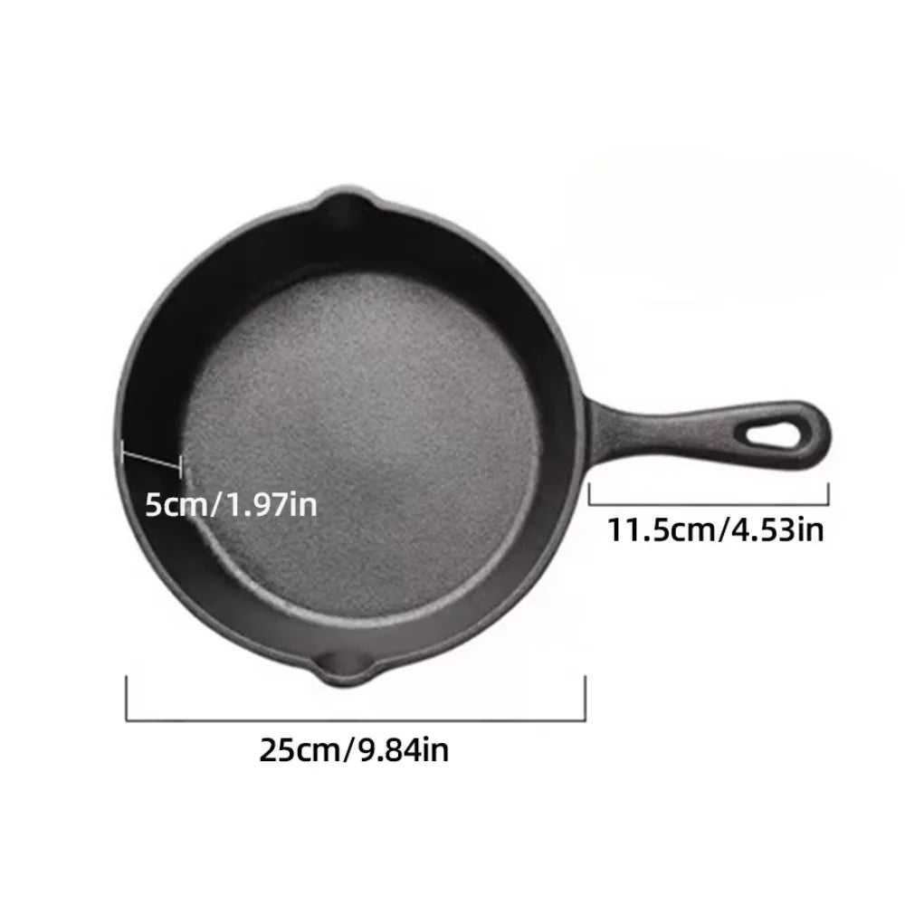 Cast Iron Pan, Cast Iron Skillet for Oven and Campfire, Induction Pan for Searing Steak, Heavy Duty Frying Pan_05