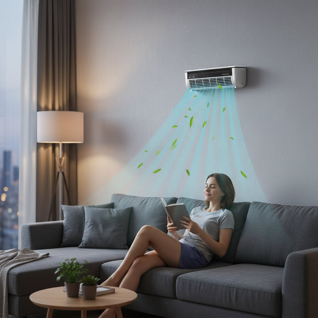 Innovative Wall-Mounted Fan | Remote-Controlled Leafless Design for Quick Cooling Relief 1