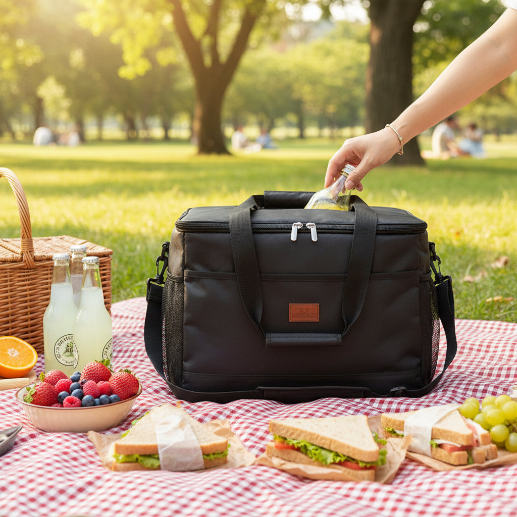 Insulated Cooler Bag | Portable Zippered Design with Waterproof Lining | Perfect for Picnics and Travel 4