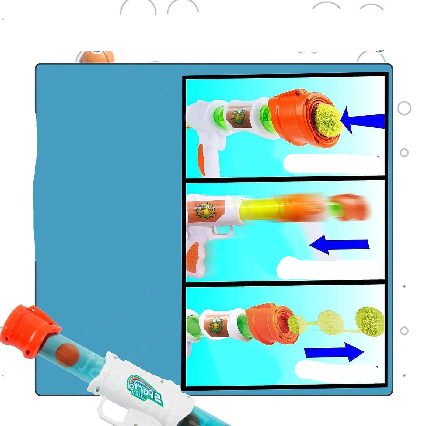 Interactive Air Pressure Shooting Game | Safe Fun with 5 Soft Foam Balls for Indoor & Outdoor Play 6