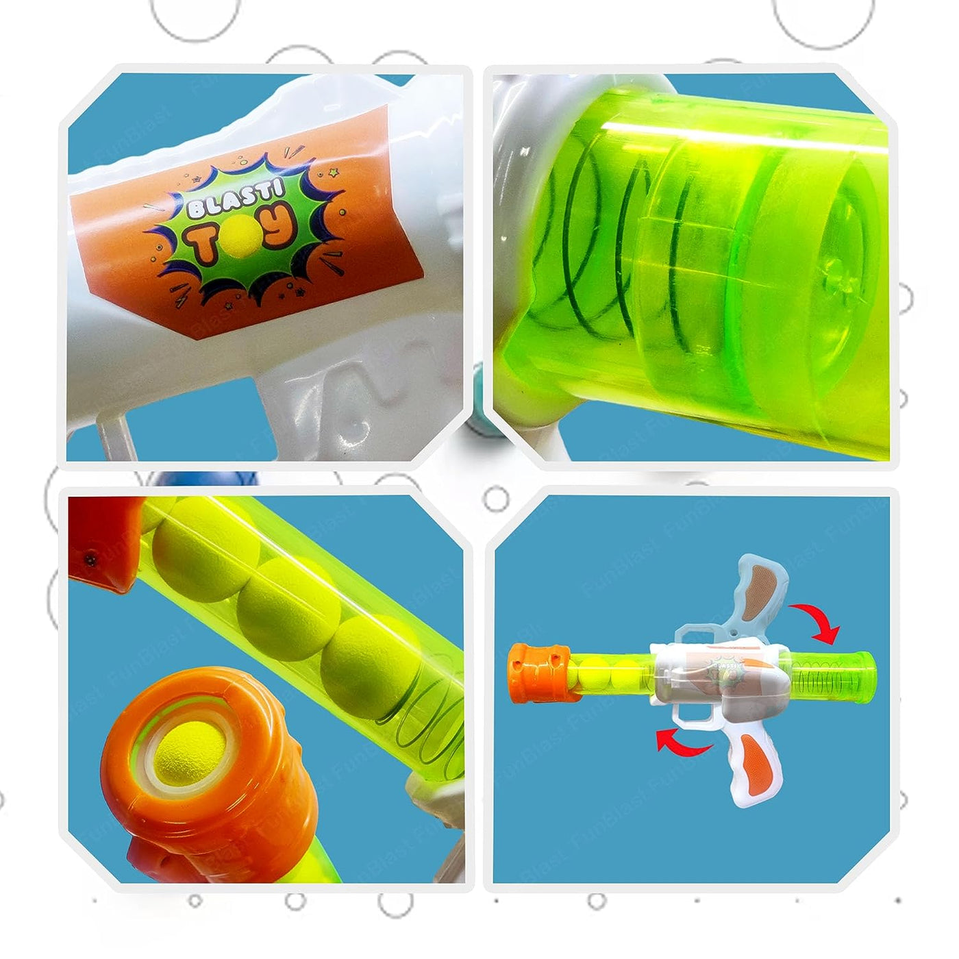 Interactive Air Pressure Shooting Game | Safe Fun with 5 Soft Foam Balls for Indoor & Outdoor Play 7