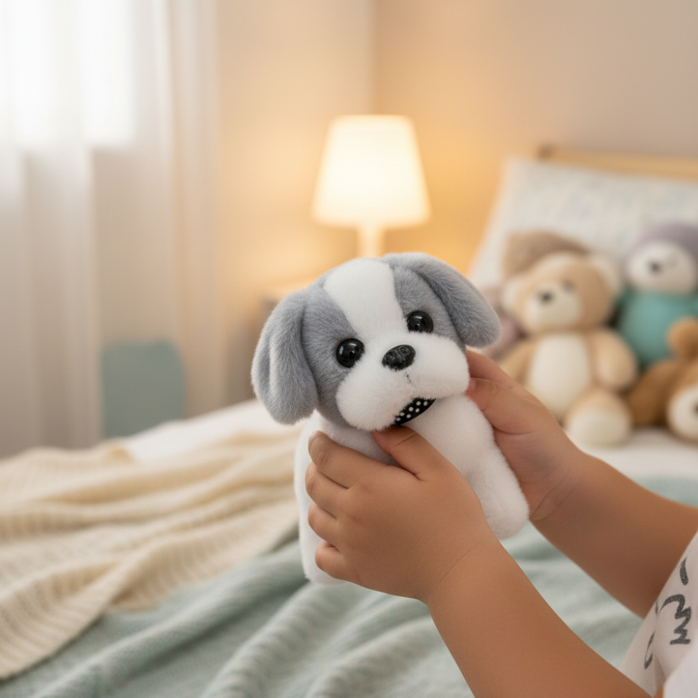 Interactive Plush Puppy Robot Dog Toy with Walking & Barking Action for Imaginative Play 3