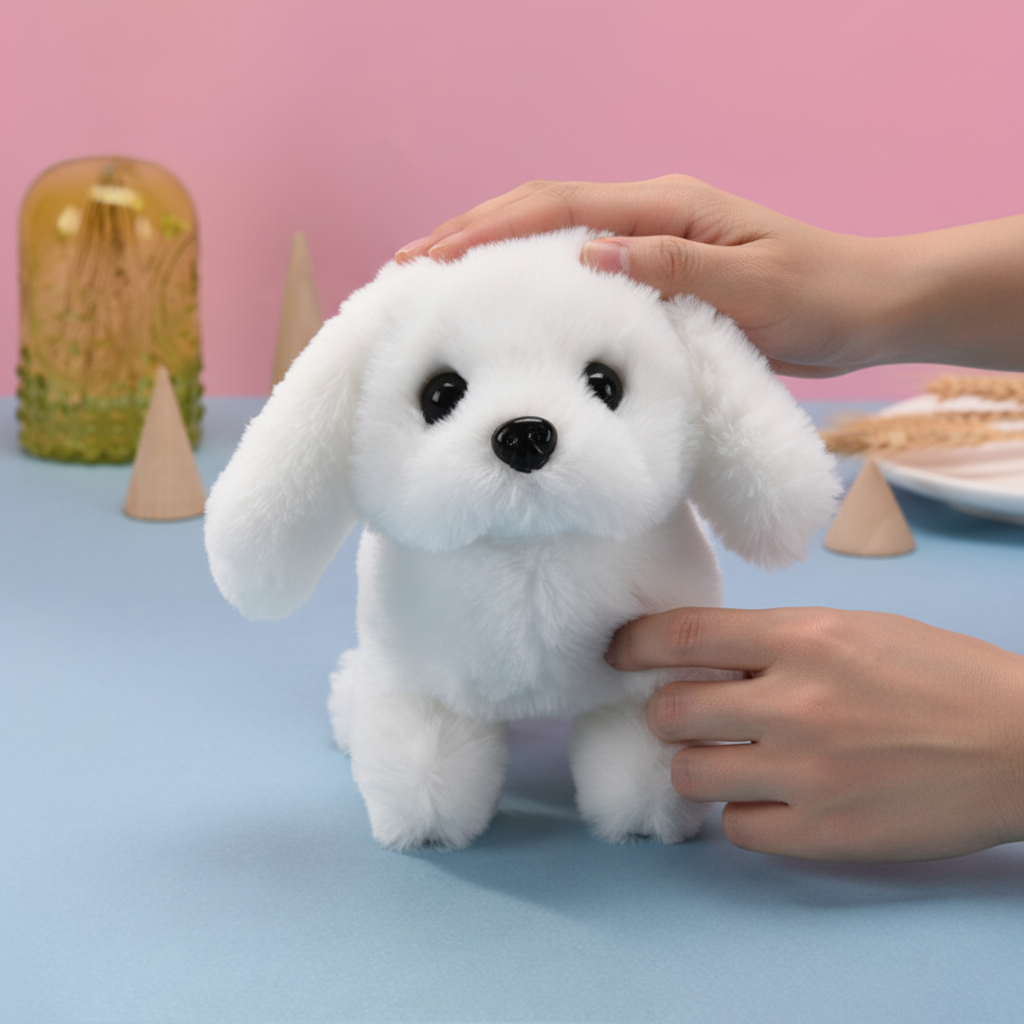 Interactive Plush Puppy Toy with Walking & Barking Features | Engaging Companion for Kids