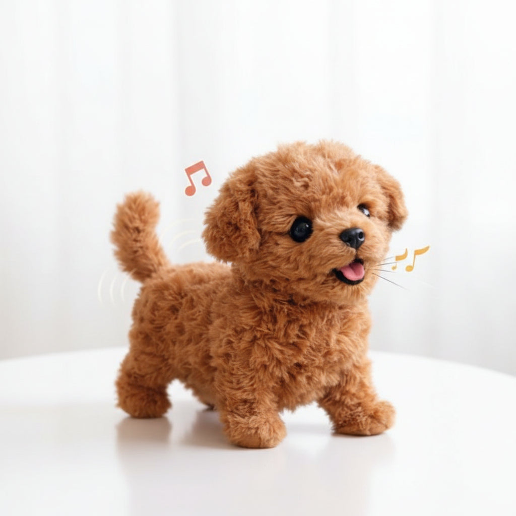 Interactive Plush Puppy Toy with Walking & Barking Features | Engaging Companion for Kids 2