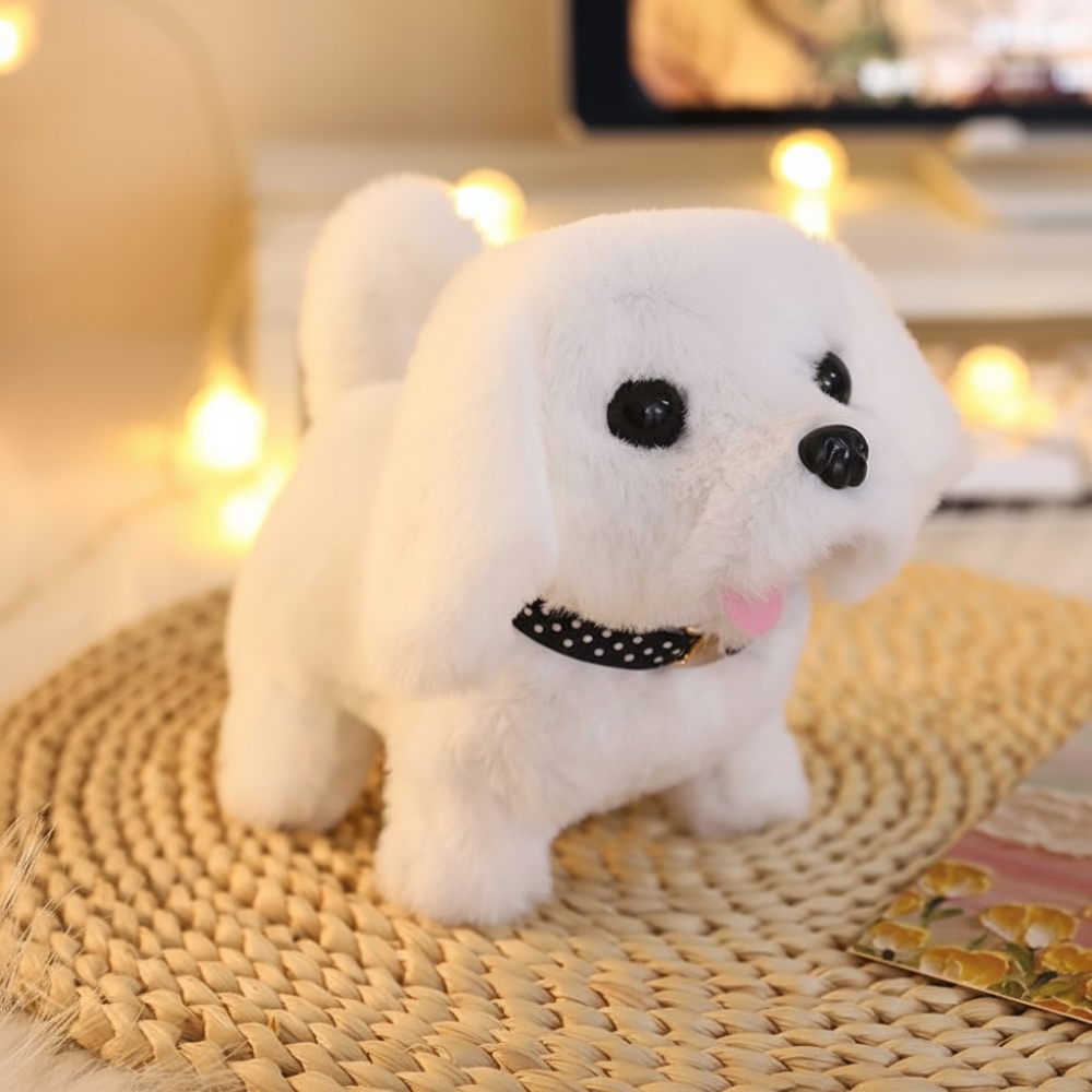 Interactive Plush Puppy | Robot Dog Toy with Walking & Barking Actions | Engaging Companion for Kids
