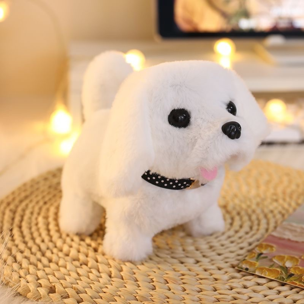 Interactive Plush Robot Puppy Toy with Realistic Movements | Soft Companion for Kids