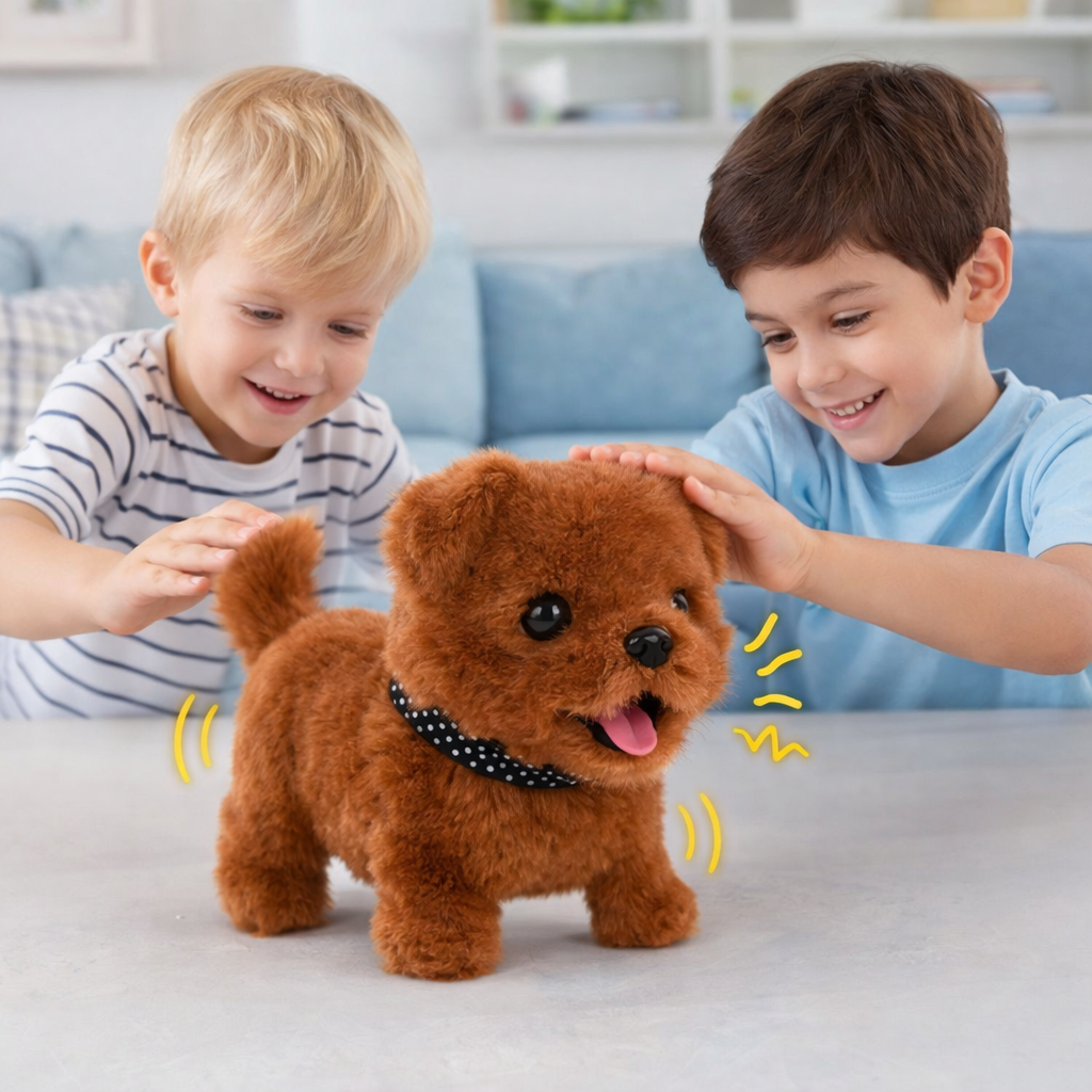 Interactive Puppy Robot Plush Toy with Realistic Movement | Engaging Companion for Kids