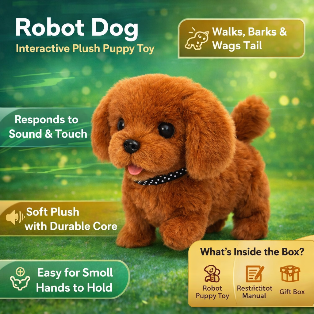 Interactive Robot Puppy Toy | Lifelike Movements & Sounds | Engaging Companion for Kids 3