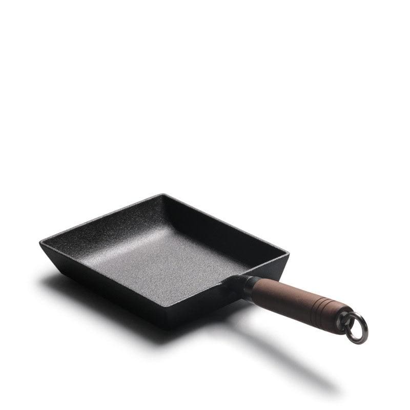 Cast Iron Pan for Tamagoyaki, Non Stick Frying Pan for Japanese Omelette, Rectangular Cast Iron Skillet 15 x 18 cm_03