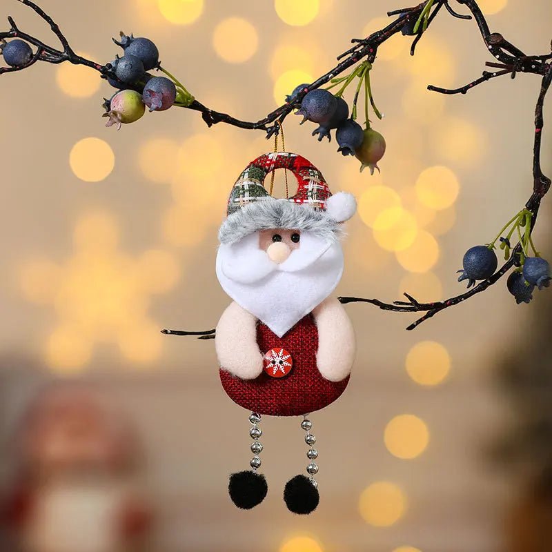 Christmas Ornament Fabric Hanging Tag, Handmade Christmas Decorations, Christmas Tree Ornament in 4 Festive Designs