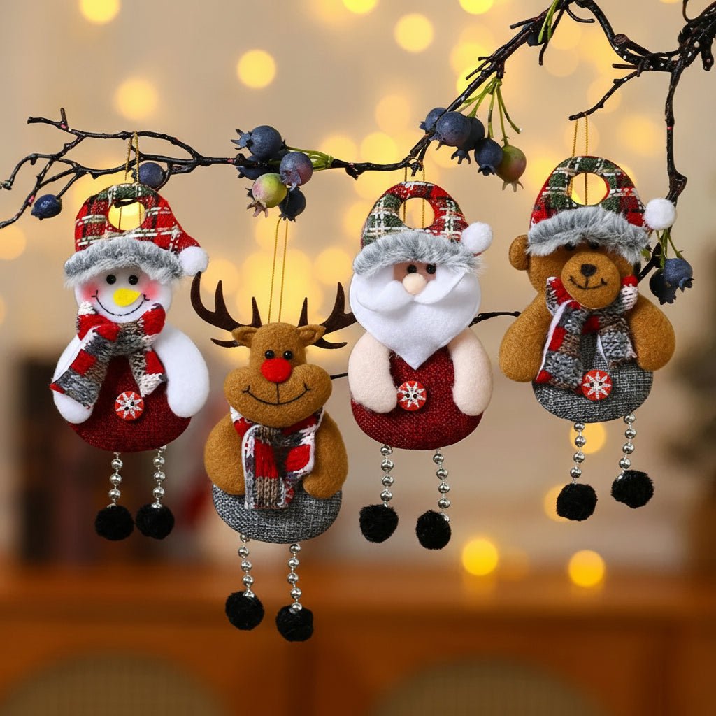 Christmas Ornament Fabric Hanging Tag, Handmade Christmas Decorations