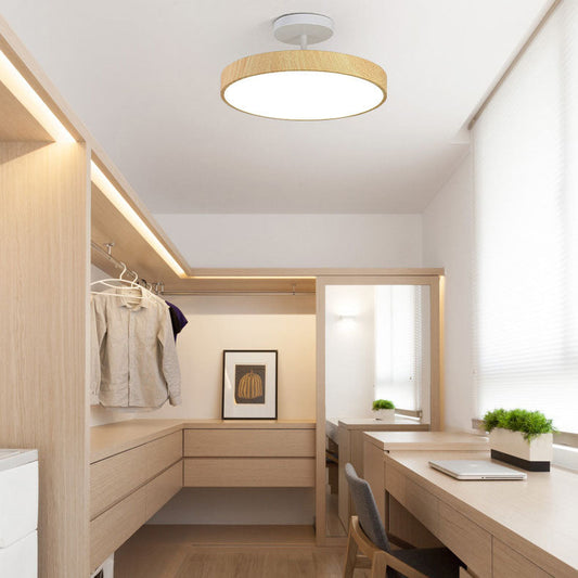 Jiro Flush Mount Ceiling Light | Japanese Minimalist, 18W LED, Iron & Acrylic 0
