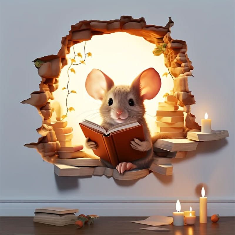 Children's Wall Stickers, 3D Cartoon Mouse Wall Decor for Kids Room, Nursery Decor and Wall Art_02