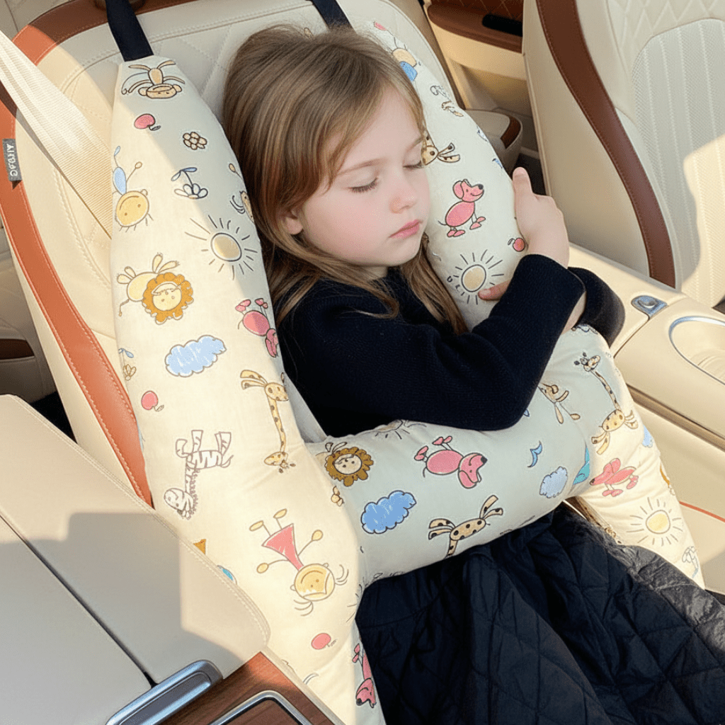 Childrens Travel Neck Pillow, Kids Travel Pillow for Car and Plane, Soft Neck Pillow with Washable Cover