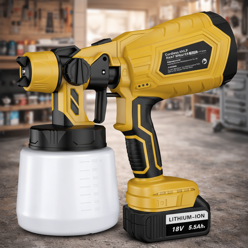 Paint Sprayer for Fences, Cordless Paint Spray Gun, Wall Paint Sprayer with Adjustable Spray Pattern for Furniture_03