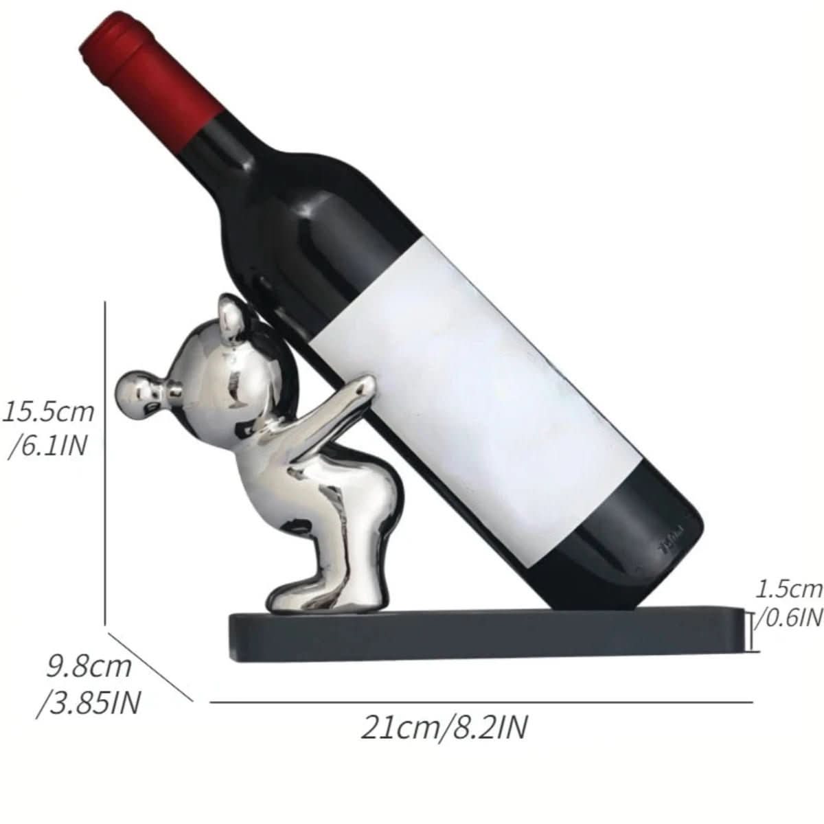 Ceramic Wine Rack, Bear Bottle Holder for Kitchen Decor, Bar Accessories, Housewarming Gift, Wine Gifts for Wine Lovers_08