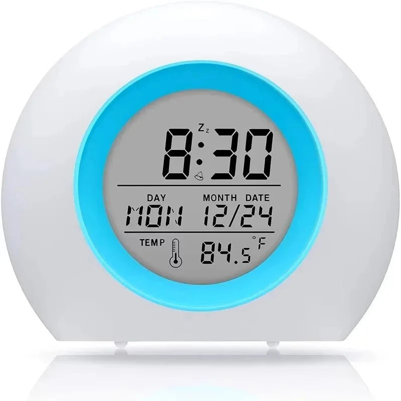 Childrens Alarm Clock with Night Light, Digital Alarm Clock with Snooze and Temperature, Kids Alarm Clock with 8 Sounds_08