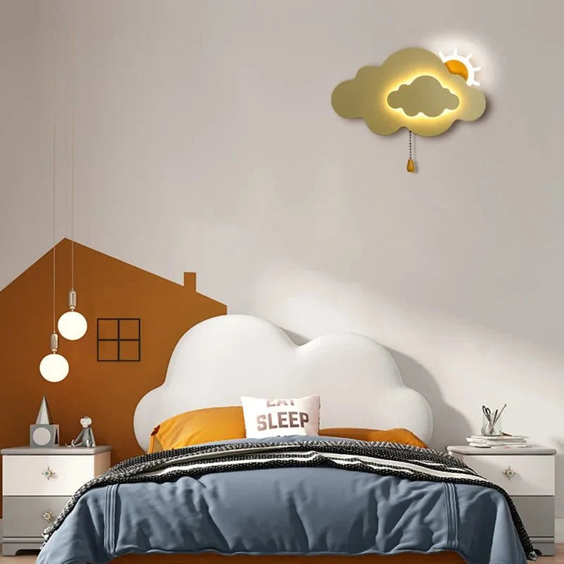 Wall Lights for Bedroom, Childrens Wall Lamp in Metal