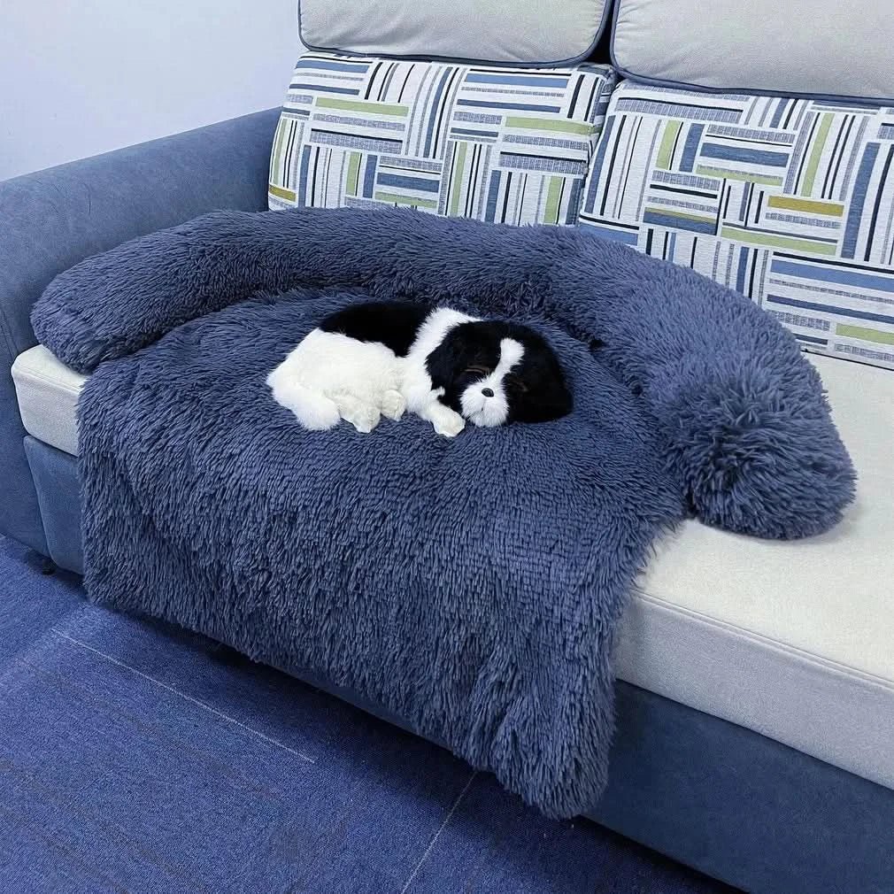 Fluffy Dog Beds Small to Extra Large, Cat Bed, Washable Dog Blanket with PP Cotton Filling, Large Dog Bed 110 x 90 cm_00