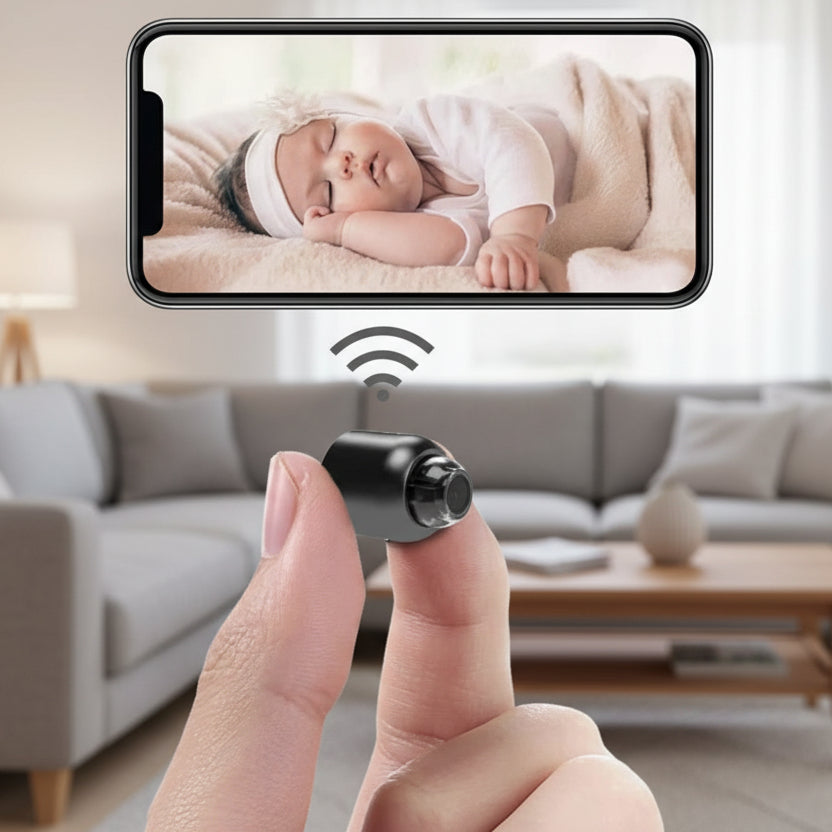 Wireless Security Camera, Mini Camera with App and Night Vision, Small CCTV Camera for Home with 1080p HD_00