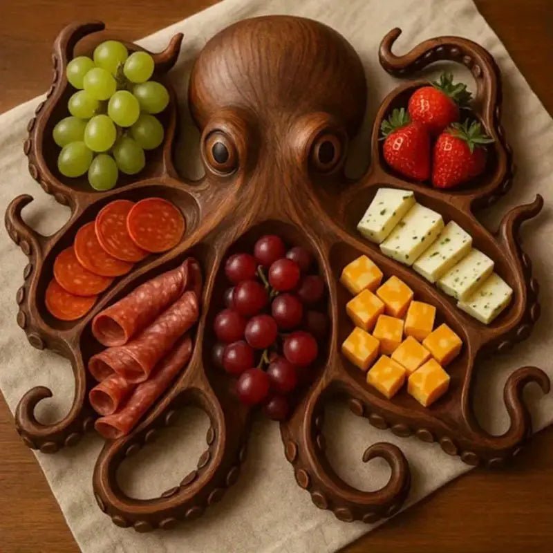 Charcuterie Board, Wooden Chopping Board, Rustic Cheese Board in Solid Natural Wood for Sausage and Cheese Platter