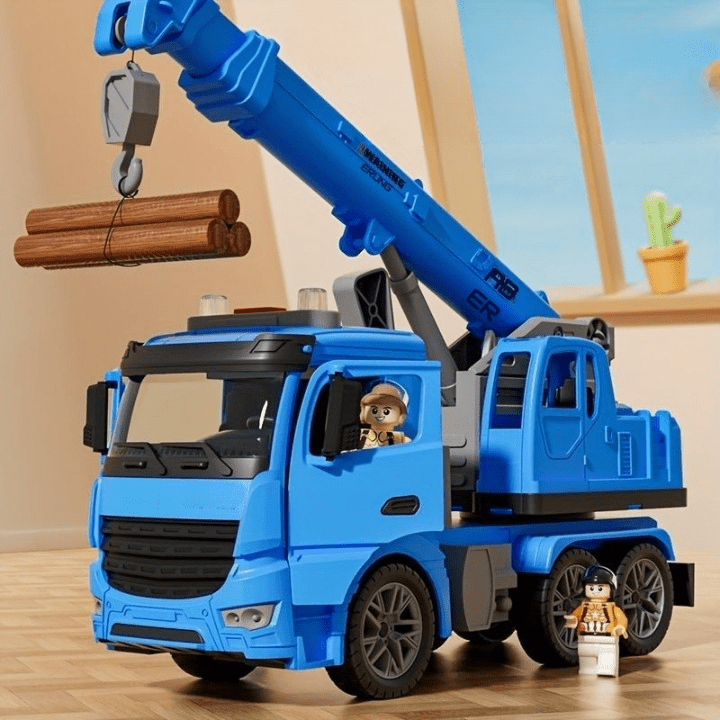 Toy Trucks, Toy Crane Truck with Light and Sound, Toy Lorry for Kids, Construction Toys for 3 Year Old Boys_05