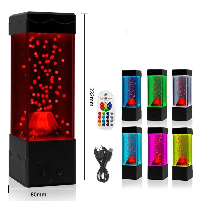 Lava Lamp, Volcano Lamp with 7 Colour Modes, Childrens Night Light, USB LED Lamp for Bedroom_05