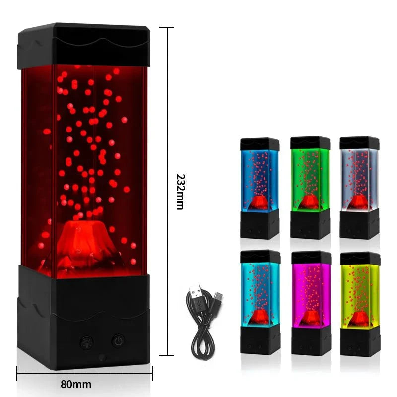 Lava Lamp, Volcano Lamp with 7 Colour Modes, Childrens Night Light, USB LED Lamp for Bedroom_07