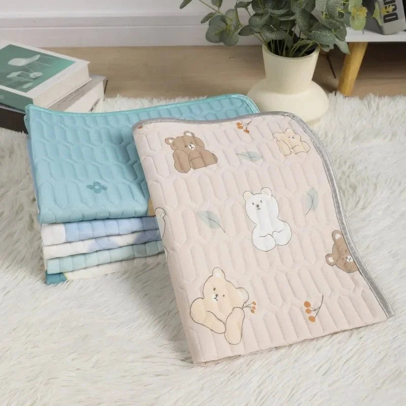 Dog Cooling Mat with Ice Silk and Latex, Cat Cooling Mats with Non Slip Base, Scratch Resistant Cool Mat for Dogs_02
