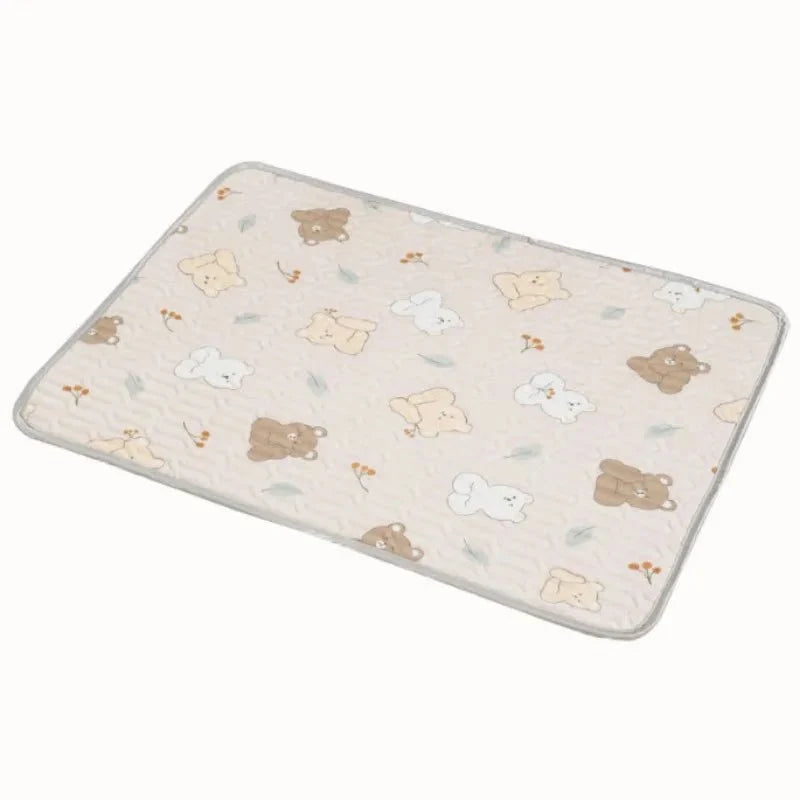 Dog Cooling Mat with Ice Silk and Latex, Cat Cooling Mats with Non Slip Base, Scratch Resistant Cool Mat for Dogs_06