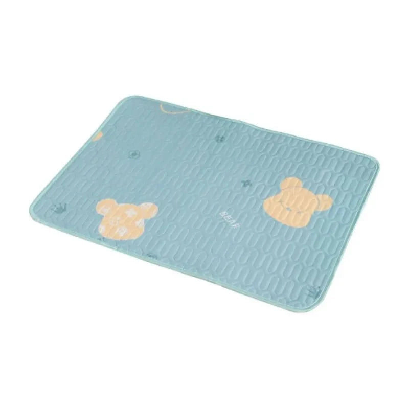 Dog Cooling Mat with Ice Silk and Latex, Cat Cooling Mats with Non Slip Base, Scratch Resistant Cool Mat for Dogs_07