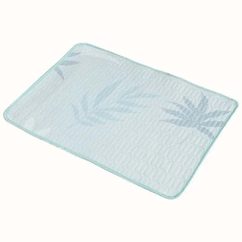 Dog Cooling Mat with Ice Silk and Latex, Cat Cooling Mats with Non Slip Base, Scratch Resistant Cool Mat for Dogs_08