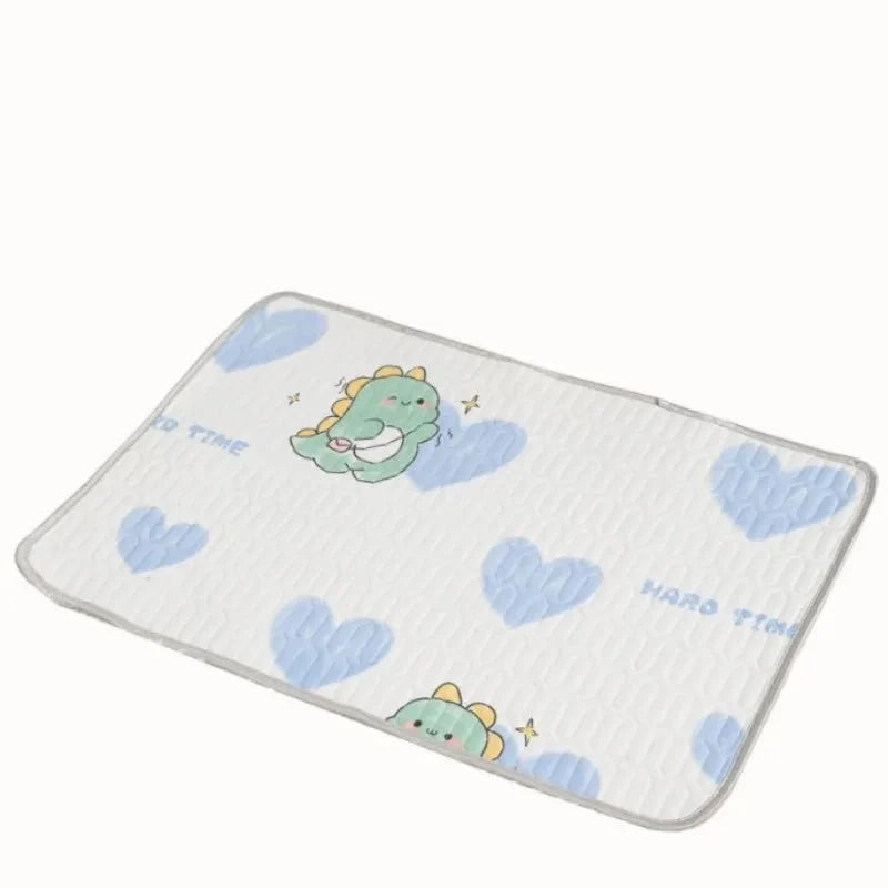 Dog Cooling Mat with Ice Silk and Latex, Cat Cooling Mats with Non Slip Base, Scratch Resistant Cool Mat for Dogs_09