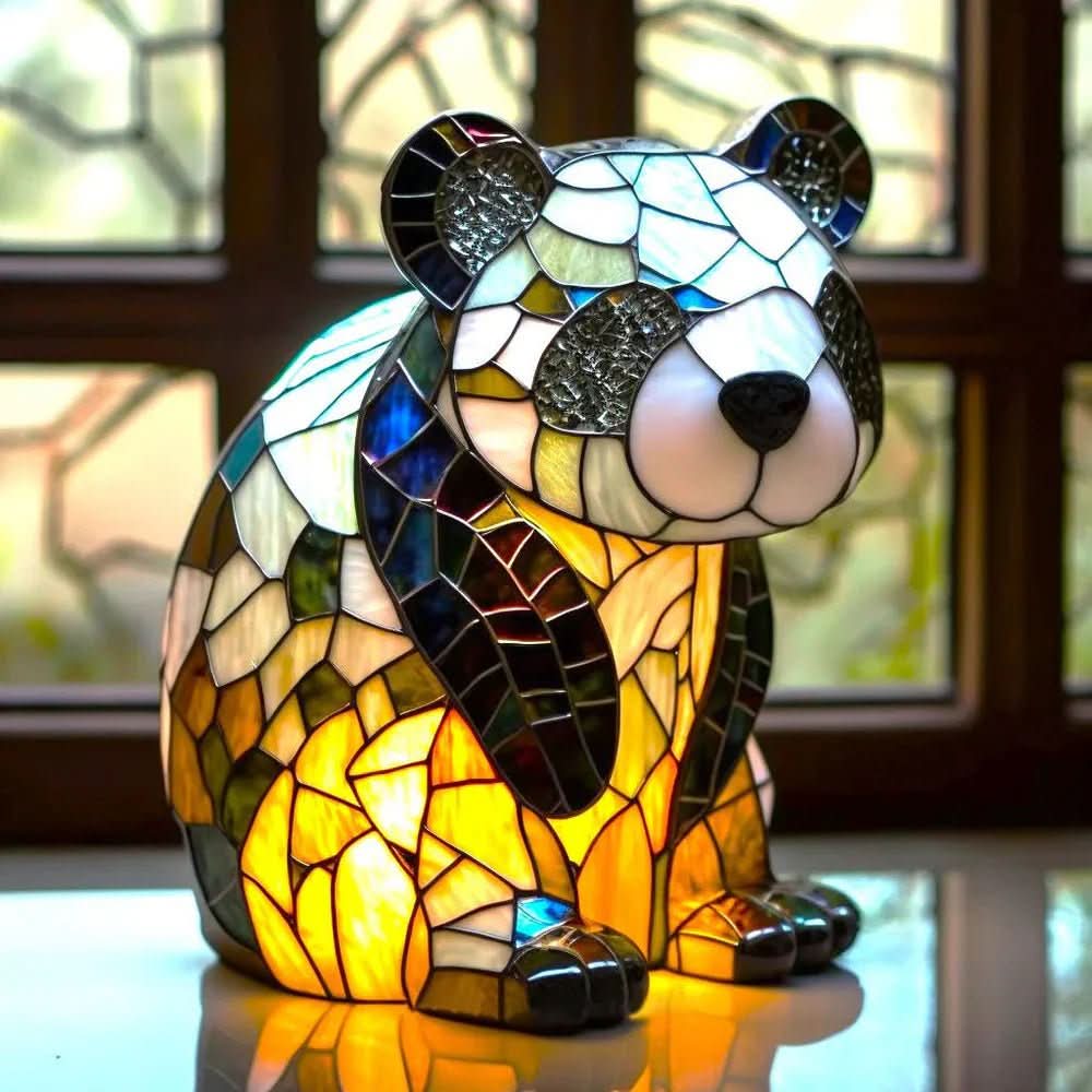 Table Lamp, Stained Glass Tiffany Lamp in Animal Design, Bedside Lamp for Living Room Mood Lighting_01