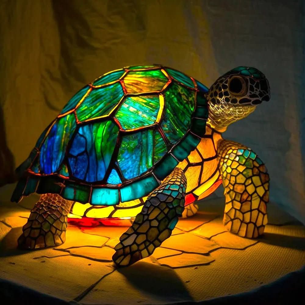 Table Lamp, Stained Glass Tiffany Lamp in Animal Design, Bedside Lamp for Living Room Mood Lighting_10