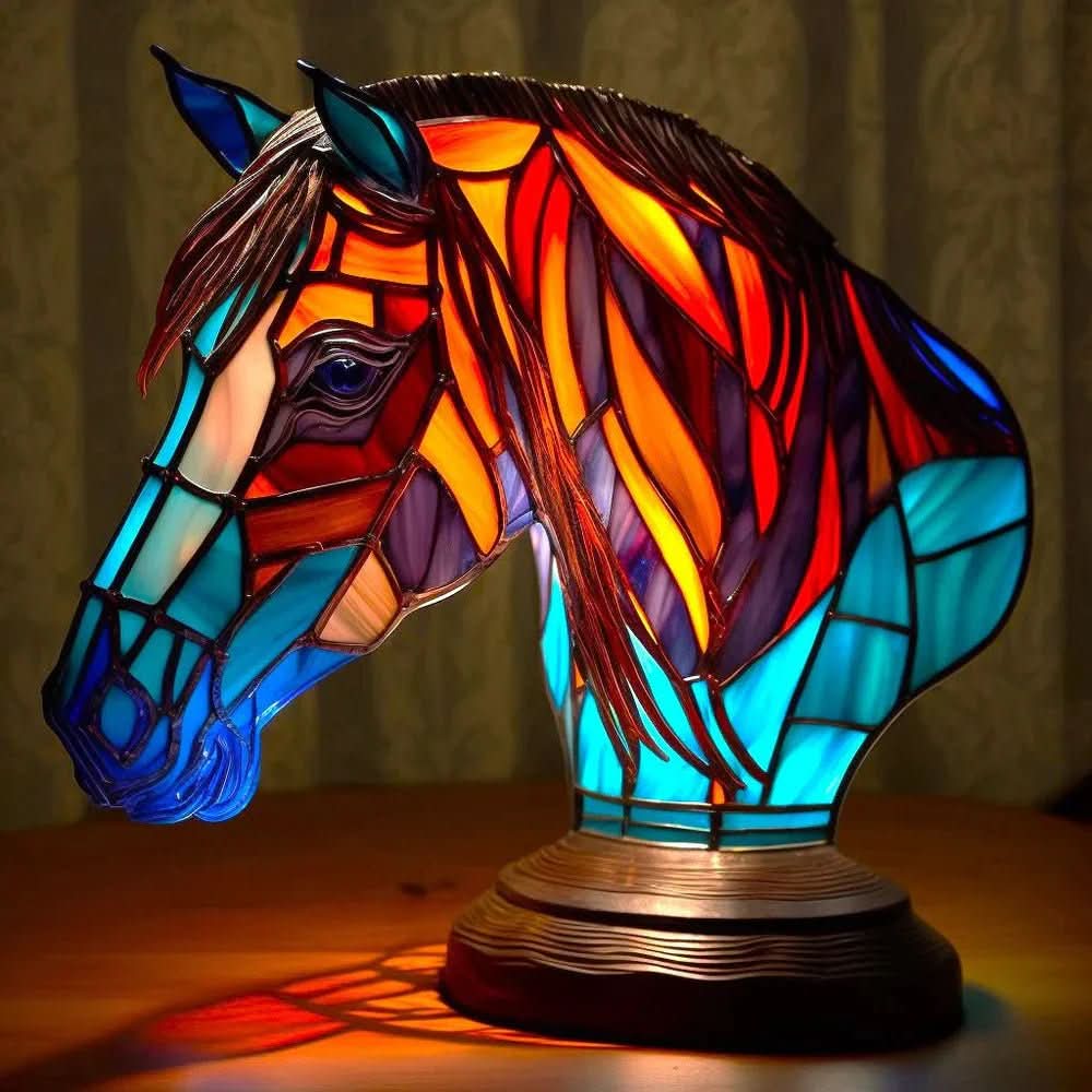 Table Lamp, Stained Glass Tiffany Lamp in Animal Design, Bedside Lamp for Living Room Mood Lighting_11