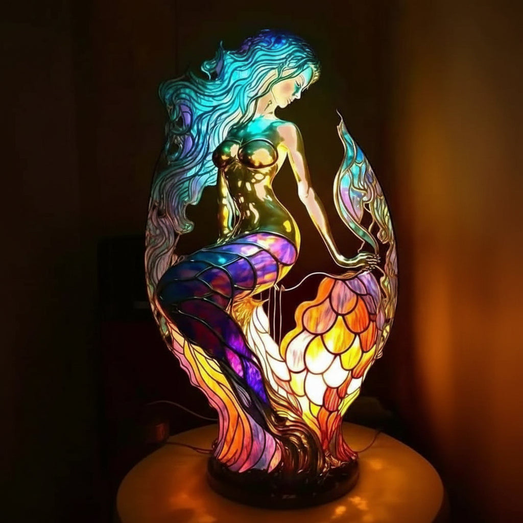 Table Lamp, Stained Glass Tiffany Lamp in Animal Design, Bedside Lamp for Living Room Mood Lighting_13