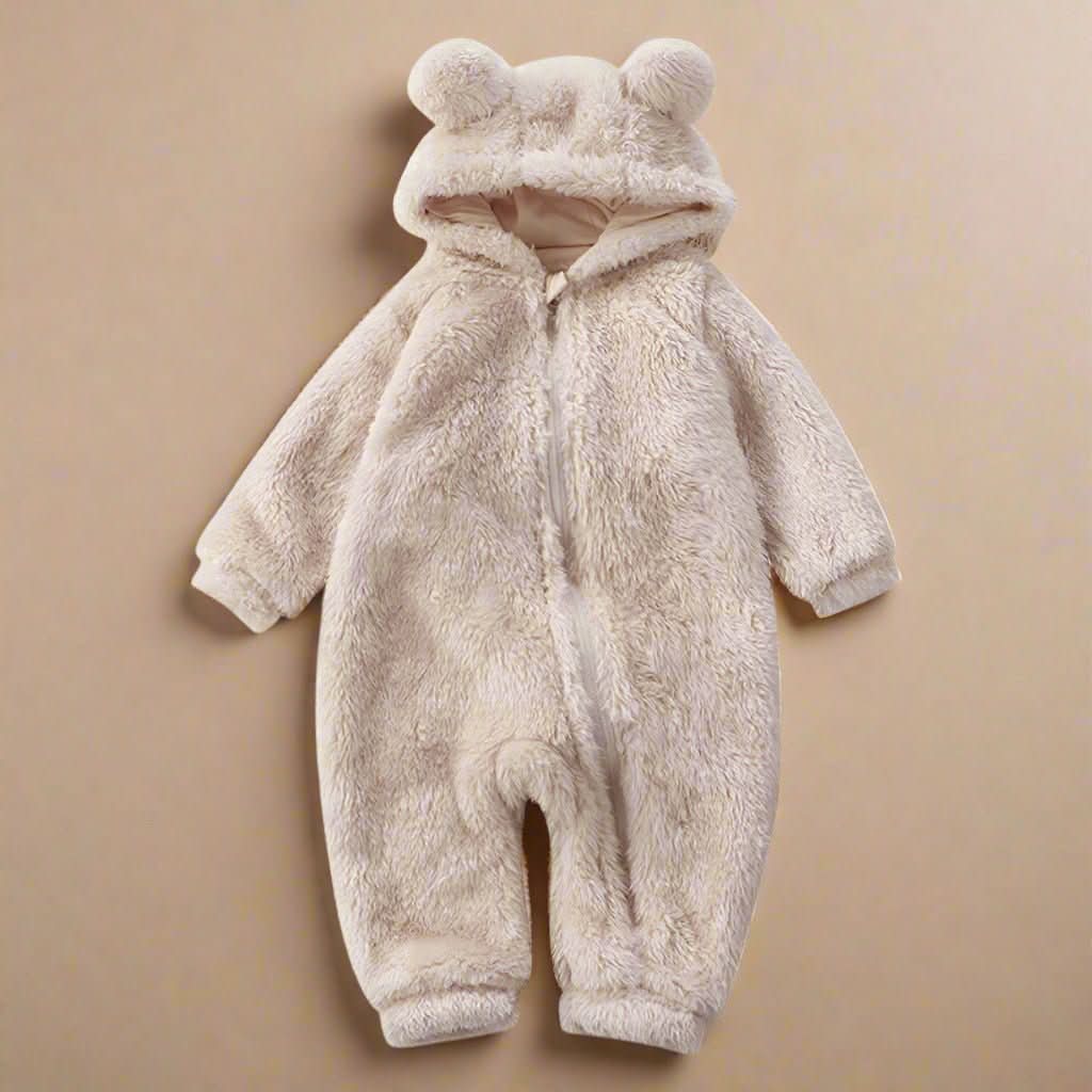 Fleece Baby Romper, Unisex Baby Clothes 0 to 36 Months, Baby Boy Clothes, Fleece Babygrow for Winter