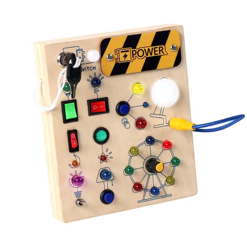 Montessori Busy Board, Wooden Sensory Board for Fine Motor Skills, Montessori Toys, Sensory Toys for Toddlers_08