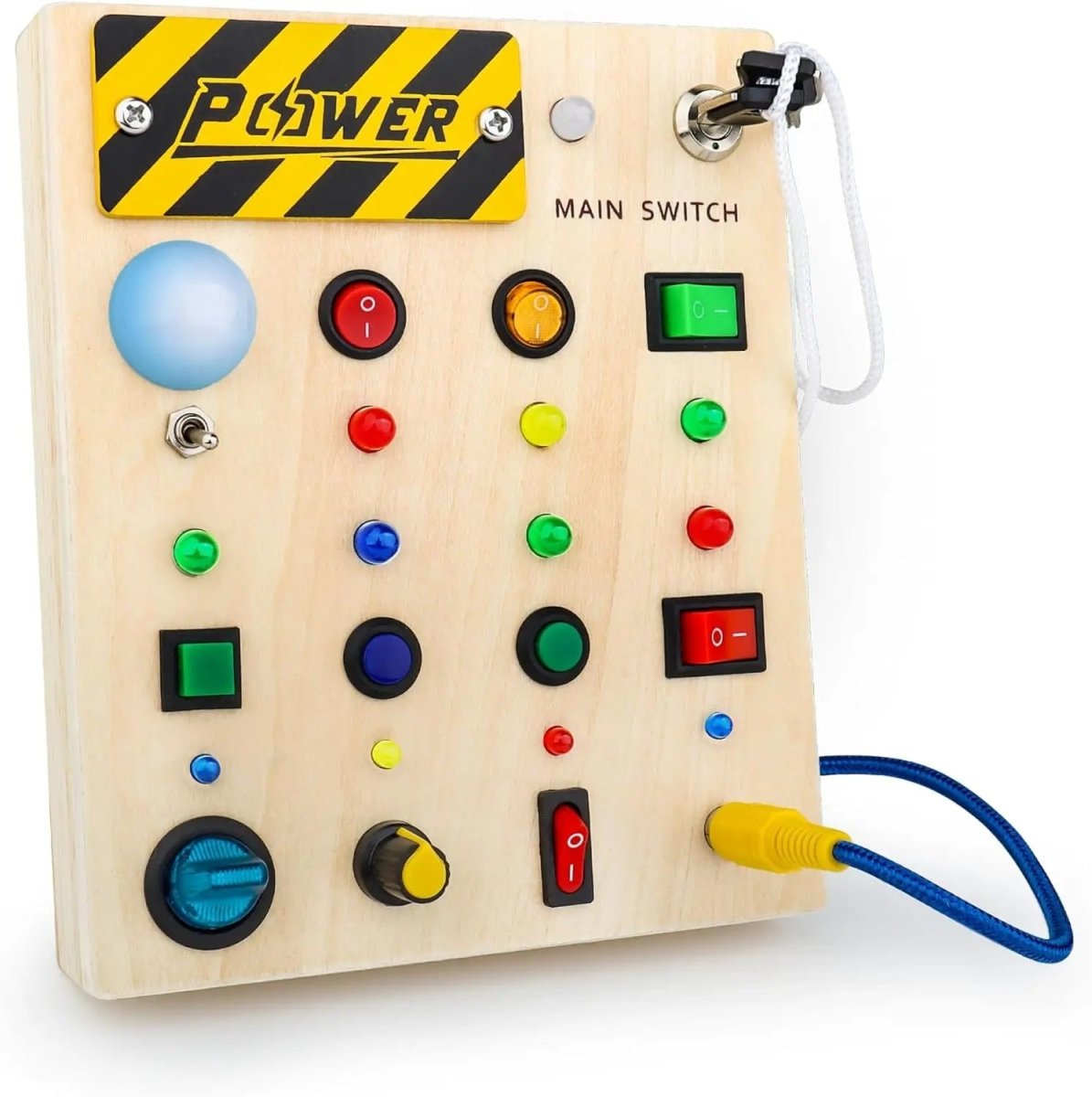 Montessori Busy Board, Wooden Sensory Board for Fine Motor Skills, Montessori Toys, Sensory Toys for Toddlers_09