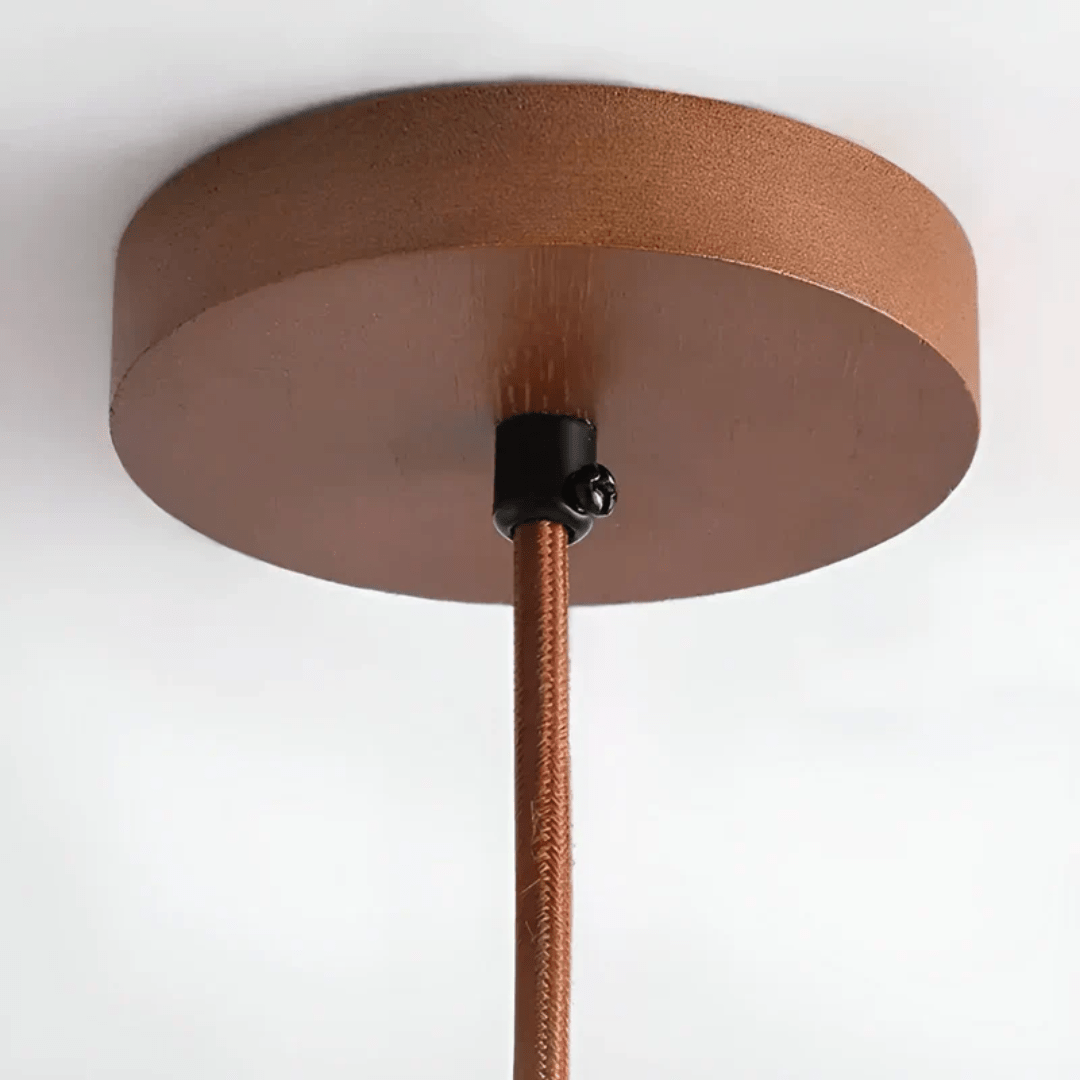 LED Ceiling Light, Wooden Pendant Light with Stone Shade, Retro Hanging Light Fittings in Japanese Style_02