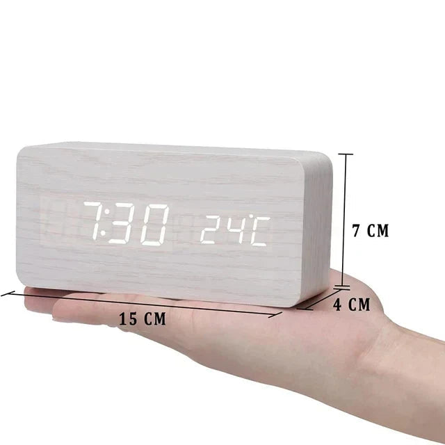 LED Digital Alarm Clock with Voice Control & Temperature Display | Modern Design for Stylish Wake-Up 9