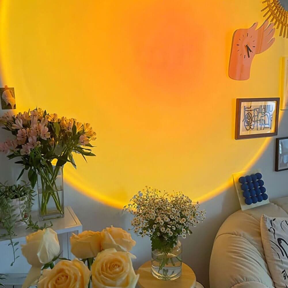 Sunset Lamp Projector with 16 Colours, LED Ambient Light for Bedroom, USB Lamp with 180 Degree Rotation, Mood Lighting_02