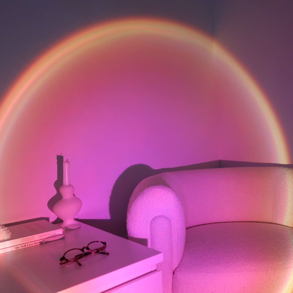Sunset Lamp Projector with 16 Colours, LED Ambient Light for Bedroom, USB Lamp with 180 Degree Rotation, Mood Lighting_05