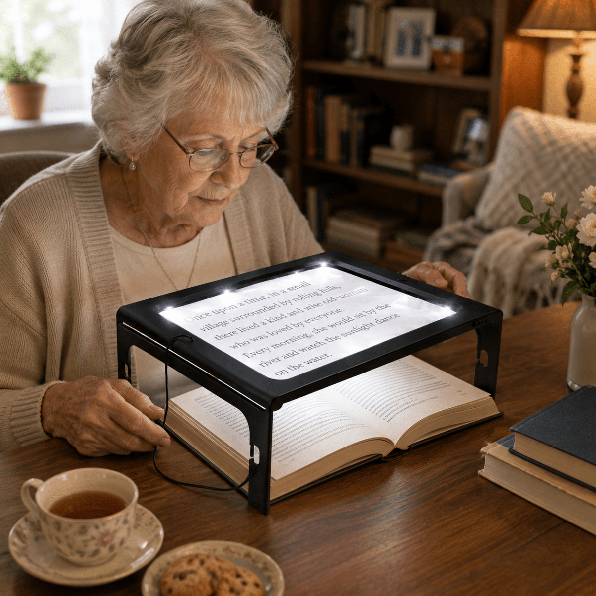 Hands Free Reading Magnifier 3x, Magnifying Glass with Light for Reading, Magnifier for Crafts and Sewing with LED_02
