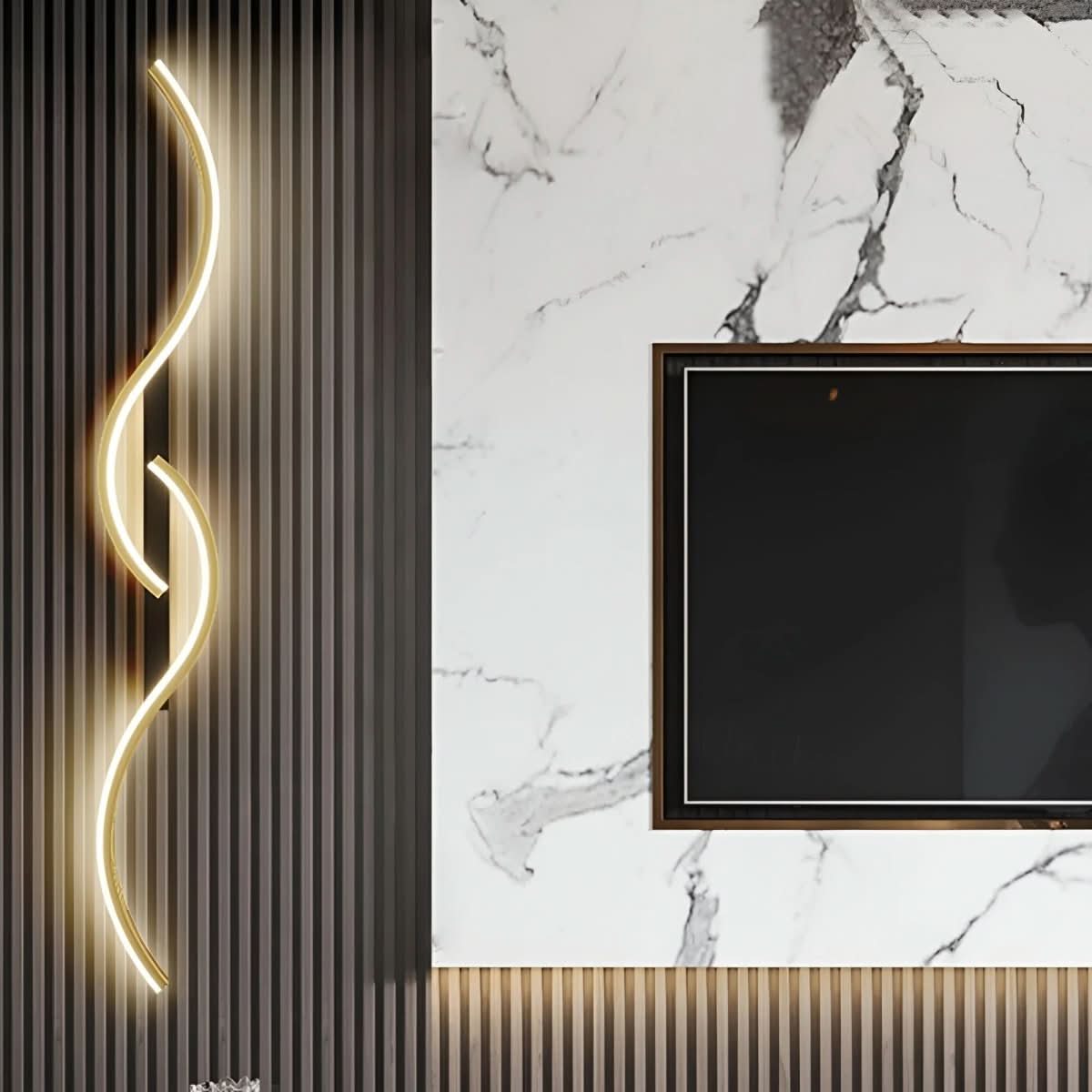 Wall Lights for Living Room, Modern Curved LED Wall Light 60 to 120 cm, Wall Sconce for Bedroom and Hallway_02