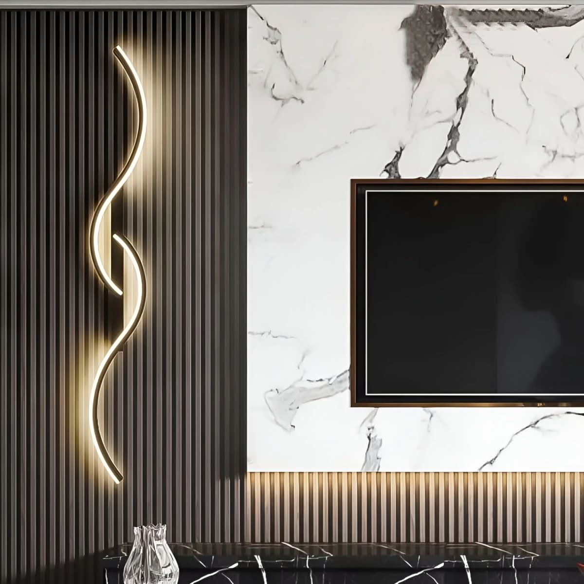 Wall Lights for Living Room, Modern Curved LED Wall Light 60 to 120 cm, Wall Sconce for Bedroom and Hallway_04