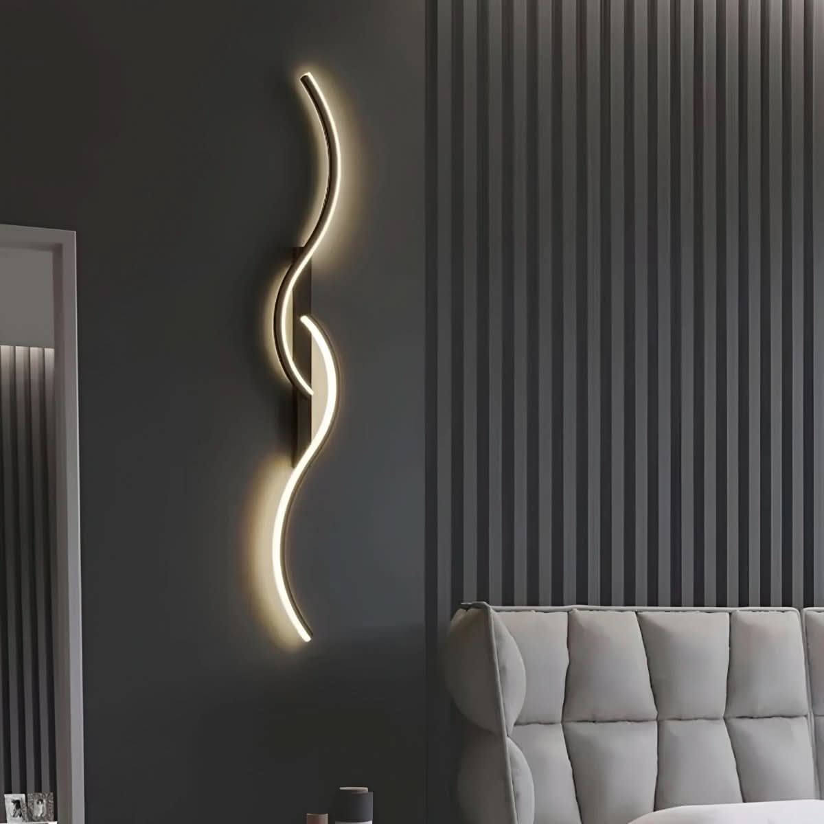 Wall Lights for Living Room, Modern Curved LED Wall Light 60 to 120 cm, Wall Sconce for Bedroom and Hallway_05